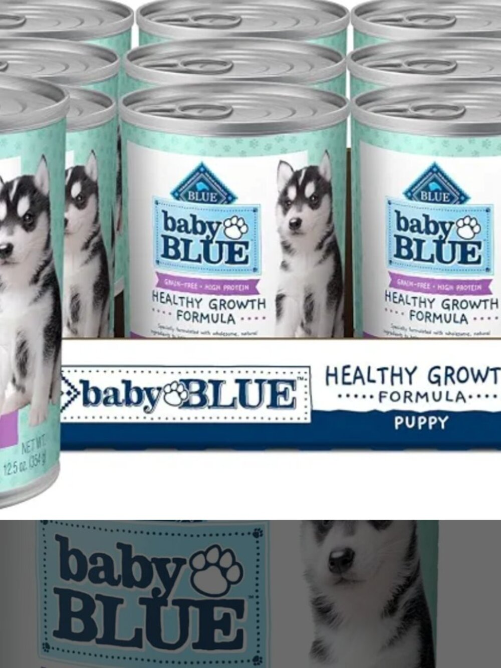9 pack Blue Buffalo Baby BLUE Turkey & Vegetable Puppy Wet Dog Food, 12.5 oz ea.
